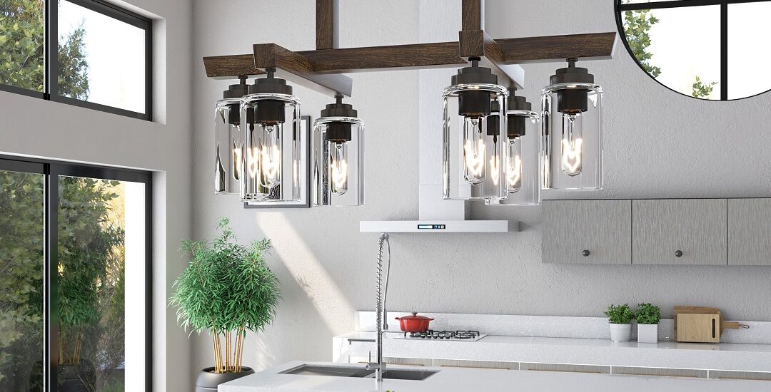 Modern pendant light hanging in a stylish kitchen