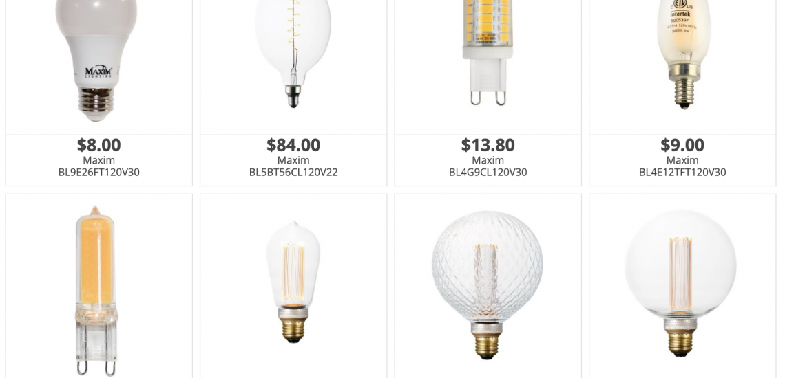 Energy Efficient Light Bulbs in The Light Center Store